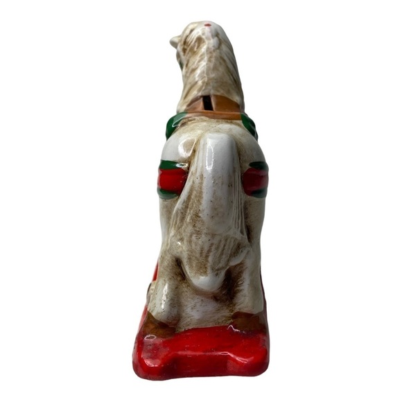 Vintage Porcelain Christmas Rocking Horse Bank - Picture 4 of 6
